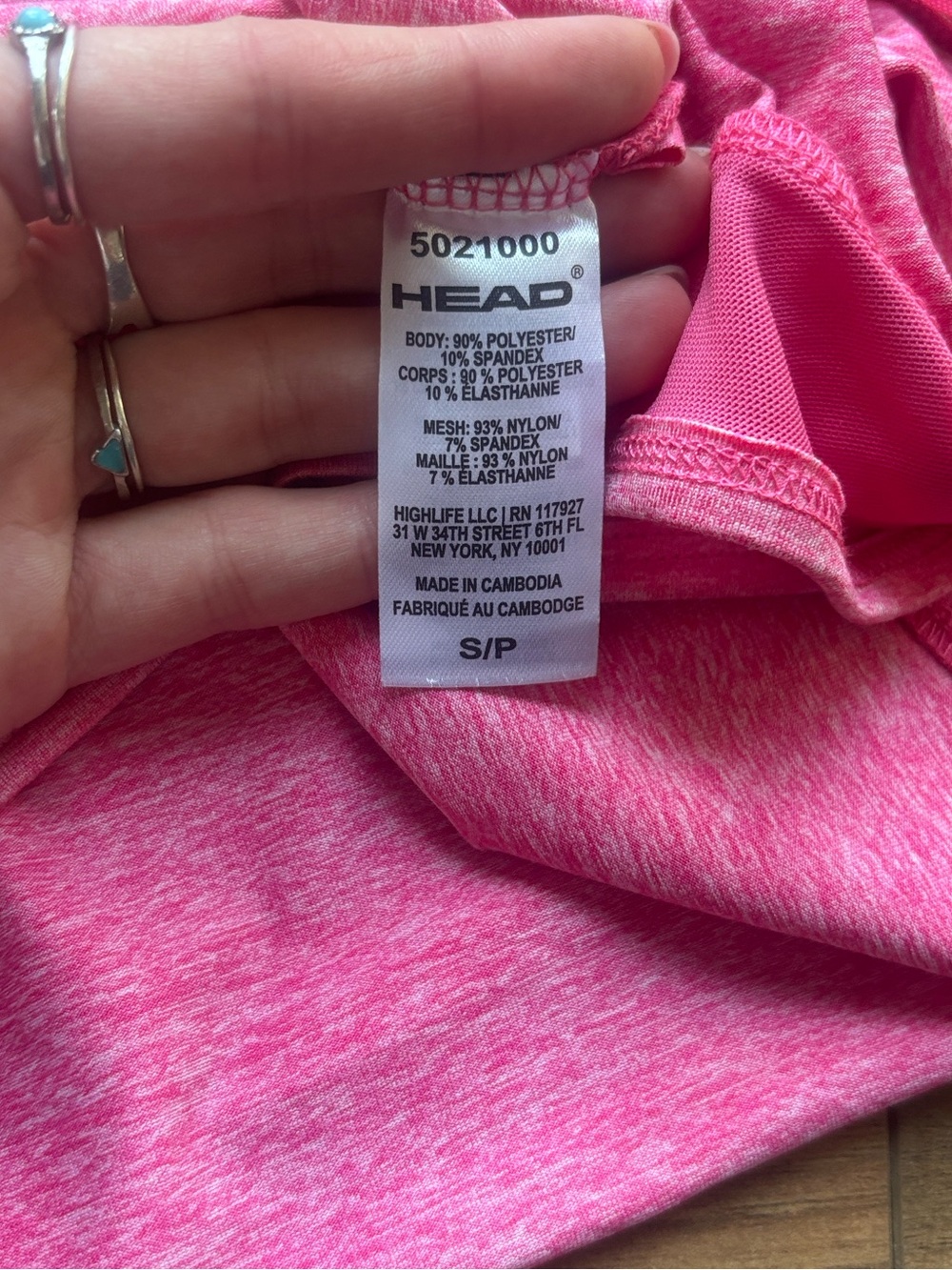 Head Pink Racerback Performance Tank - Picture 5 of 6